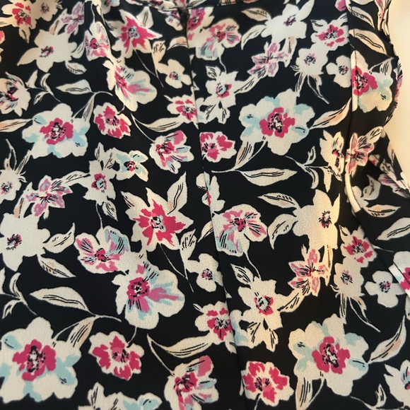 Banana Republic Floral Midi Dress - Black and Pink - Picture 4 of 4
